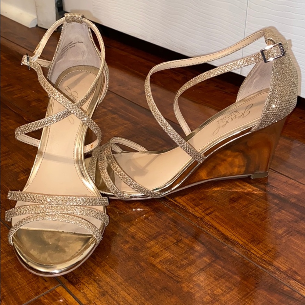 Badgley Mischka sparkly wedges